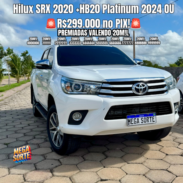 🚘 Hilux SRX 2020 + HB20 Platinum 2024 OU 💰 R$299.000 no PIX!